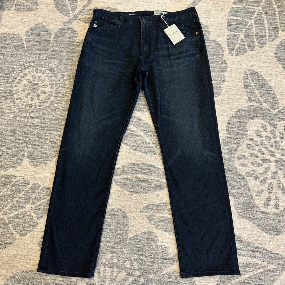 Adriano Goldschmied AG Cloud Soft Denim 36x32 Owen’s Athletic Fit Dark Wash NWT